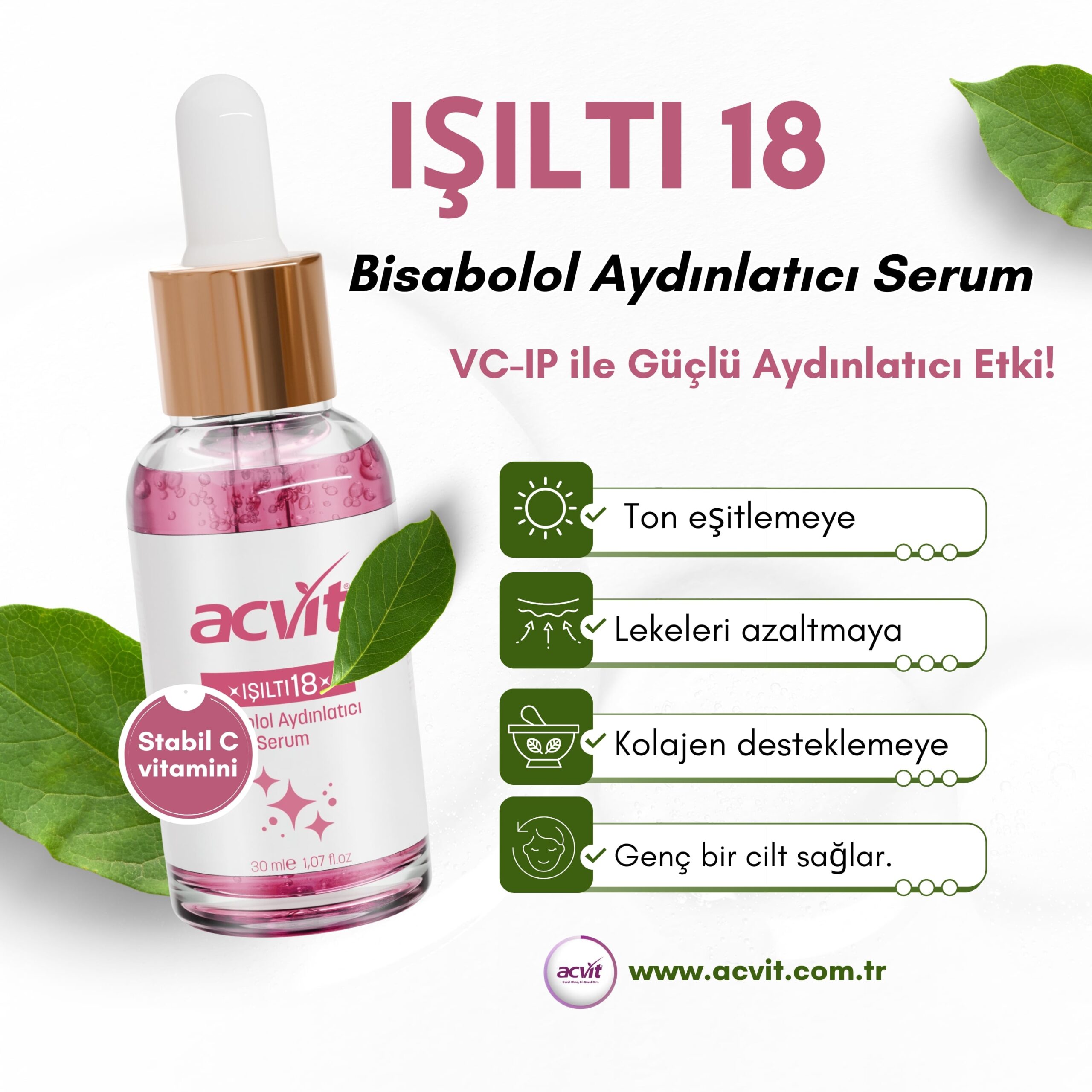 Işıltı 18 – Bisabolol Aydınlatıcı Serum – 30 ml. - Görsel 3
