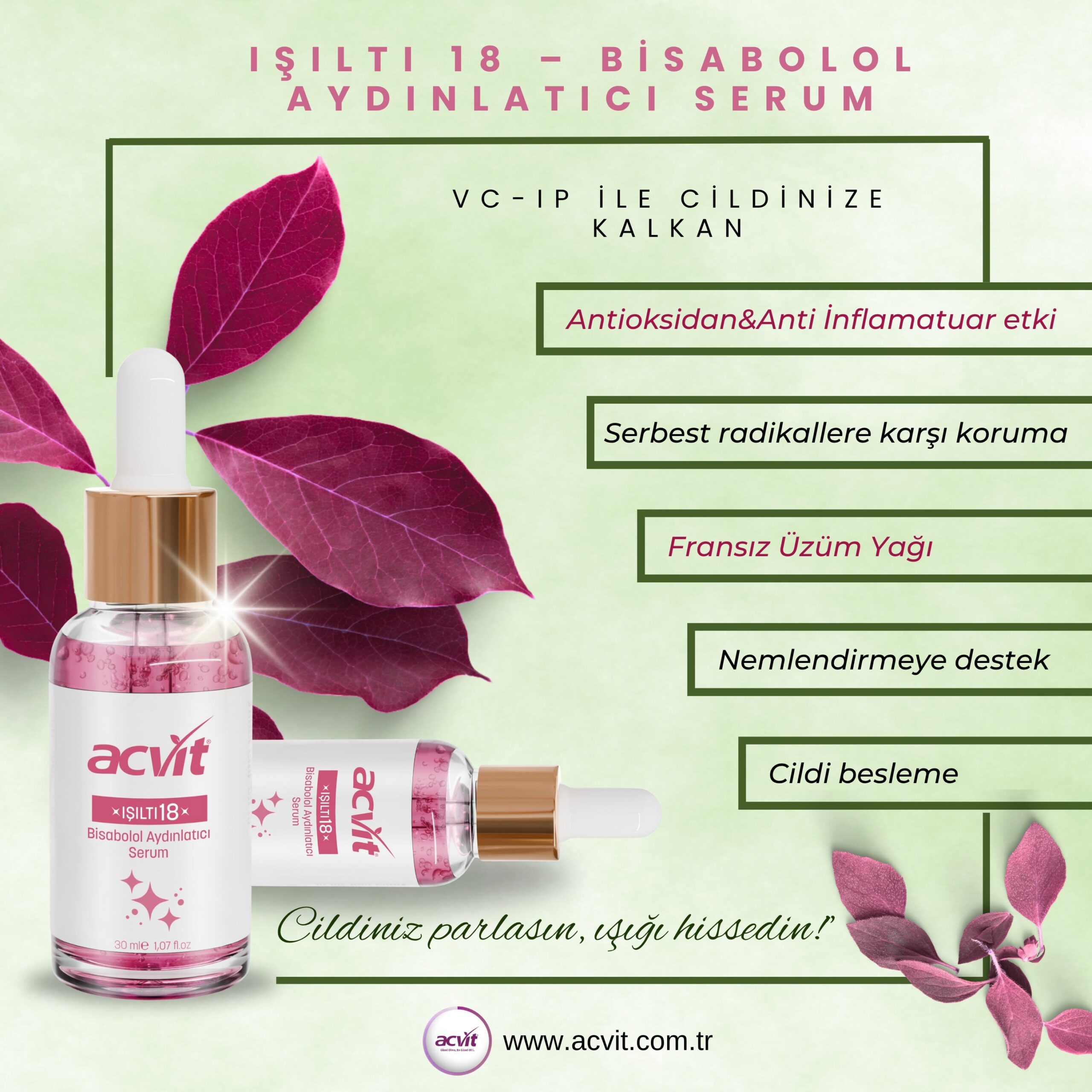 Işıltı 18 – Bisabolol Aydınlatıcı Serum – 30 ml. - Görsel 9