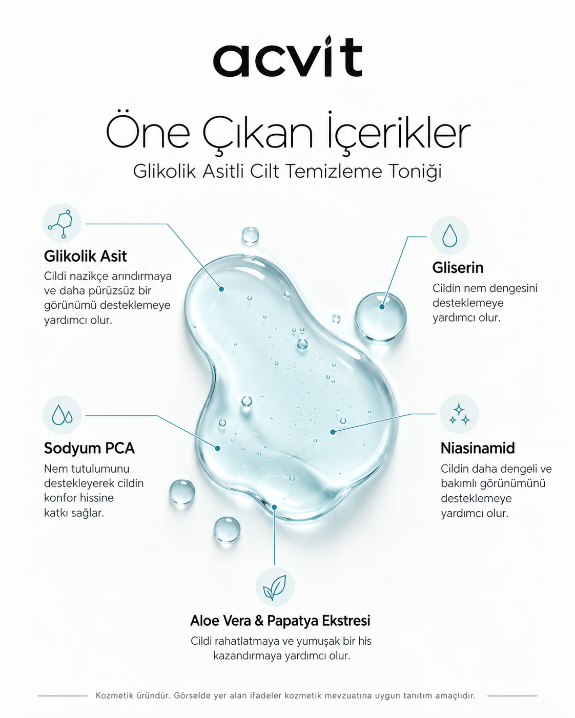 Glikolik Asitli Cilt Temizleme Toniği – 200 ML. - Görsel 3
