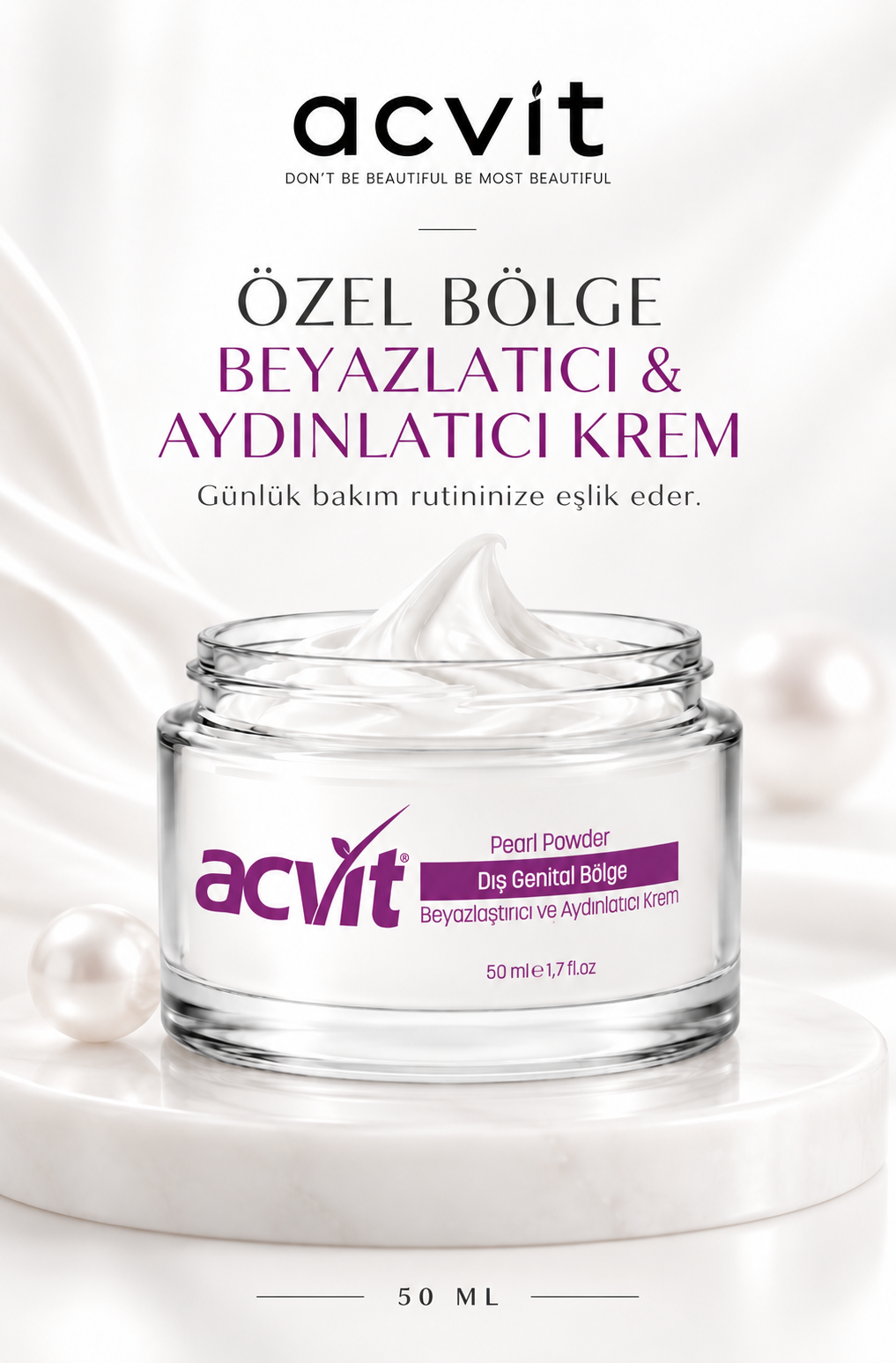 Acvit Dış Genital Bölge Cilt Tonu Eşitlemeye Yardımcı Aydınlatıcı Krem – 50 Ml - Görsel 5