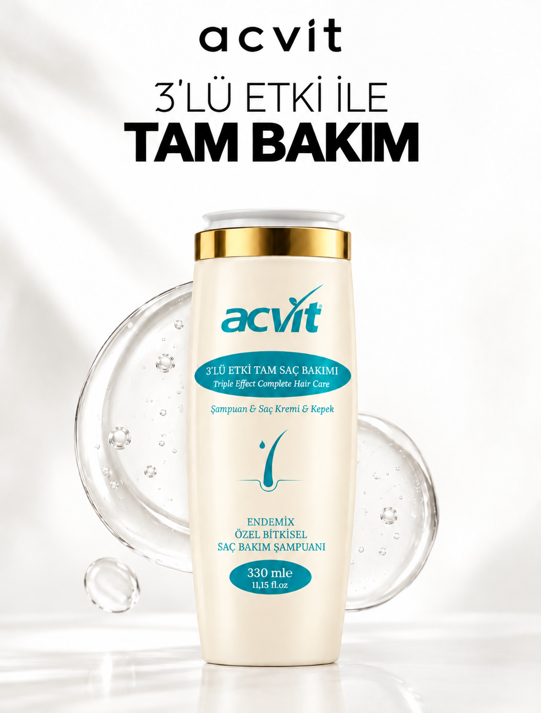 Kepeklenme Karşıtı & Kuruluk ve Saç Kremi Terapisi Bakım Şampuanı / 330 ml/ Doğal / Unısex - Görsel 5