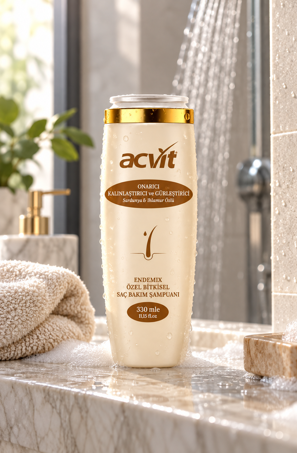 Onarıcı–Kalınlaştırıcı-Gürleştirici Sardunya & Ihlamur Özlü Şampuan - 330 Ml. – Doğal - Unisex - Görsel 4