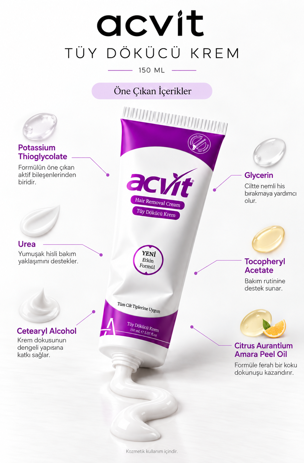 Tüy Dökücü Krem - Unisex /150 ML. - Görsel 3