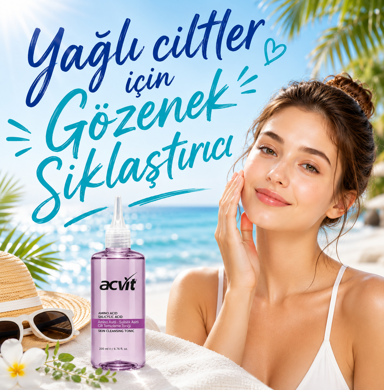 Amino Asitli - Salisilik Asitli Cilt Temizleme Toniği – 200 ML. - Görsel 2