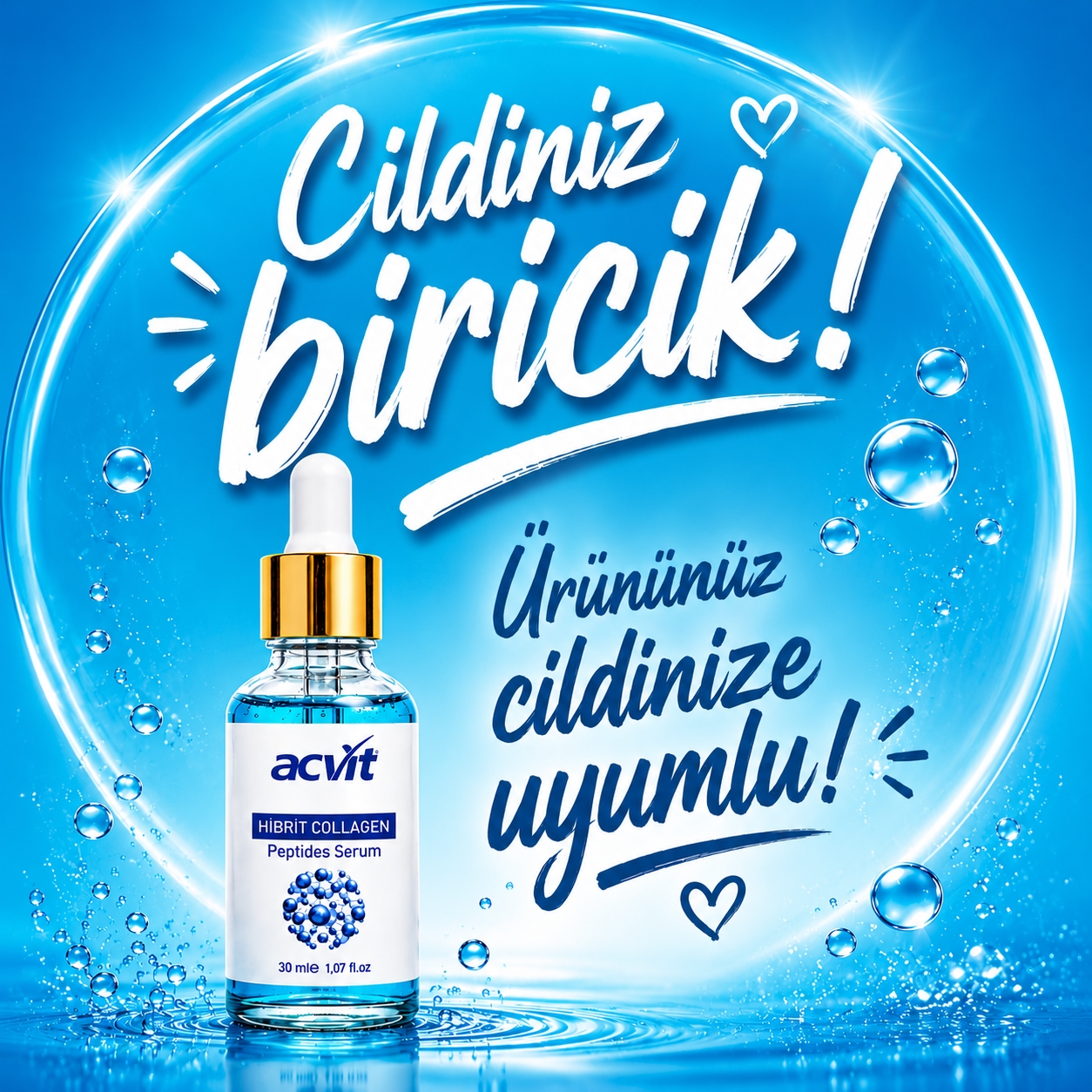 Hibrit Collagen Peptites Serum – 30 Ml - Görsel 3