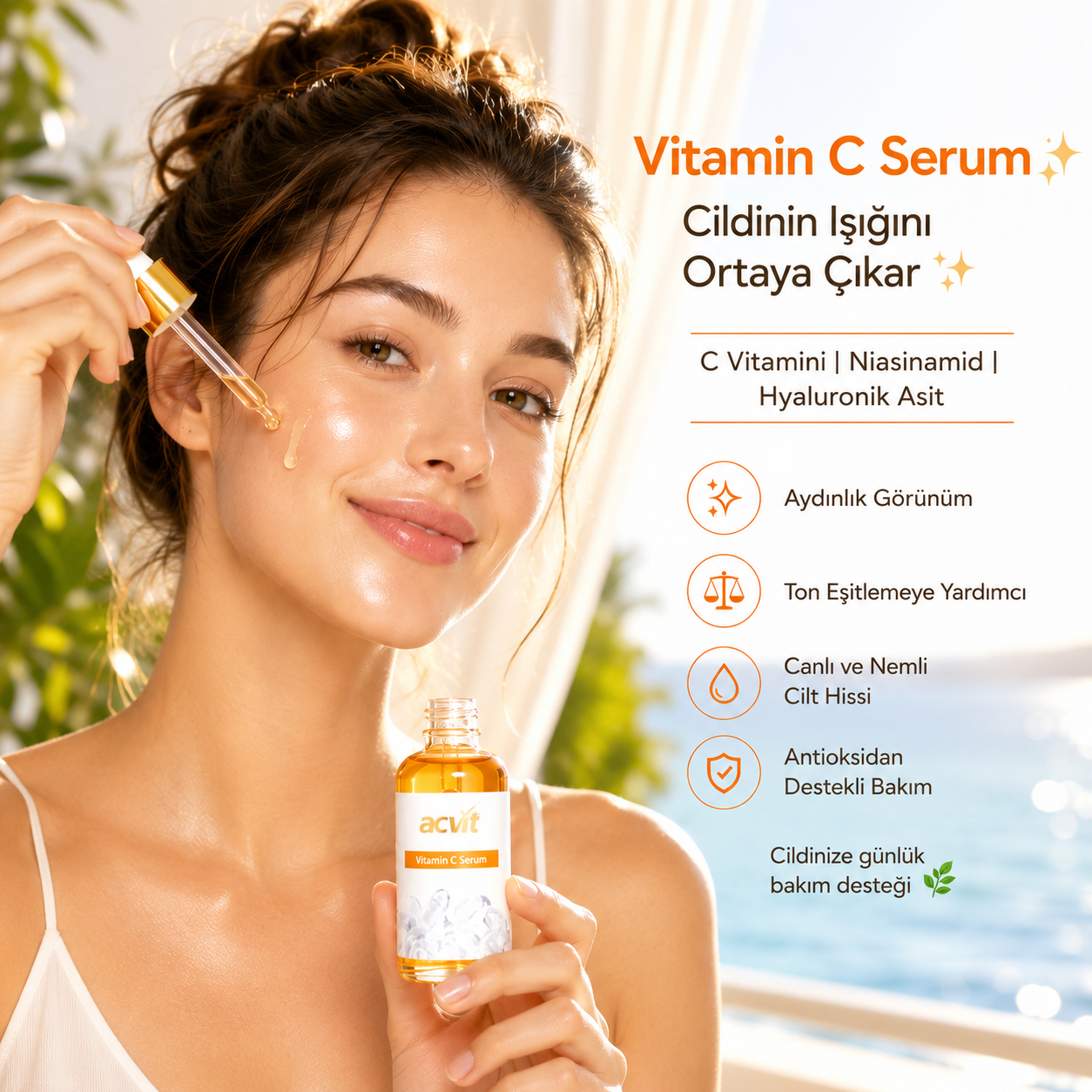 Vitamin C Serumu – Aydınlık, Canlı ve Genç Görünüm- 30 ML - Görsel 4