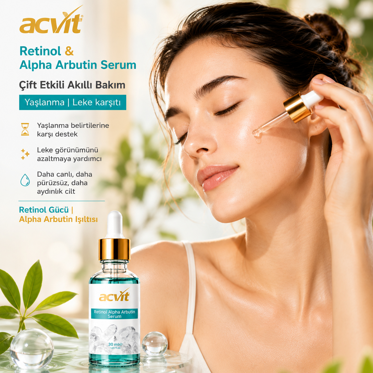 Retinol & Alpha Arbutin Serum – Cildinize Profesyonel Destek - 30 ML - Görsel 3