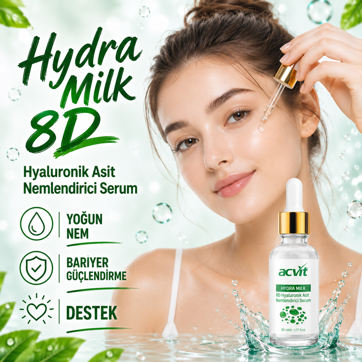 Hydra Milk 8D Nemlendirici Serum – 30 Ml - Görsel 2