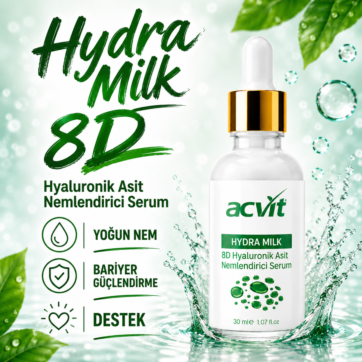 Hydra Milk 8D Nemlendirici Serum – 30 Ml - Görsel 5