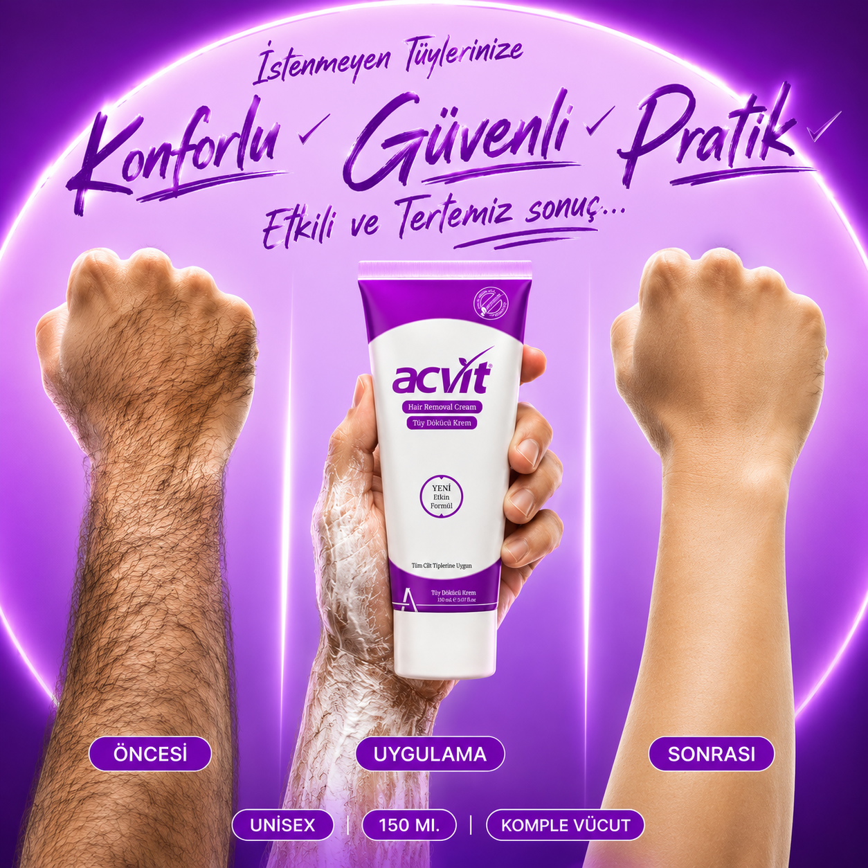 Tüy Dökücü Krem - Unisex /150 ML. - Görsel 4