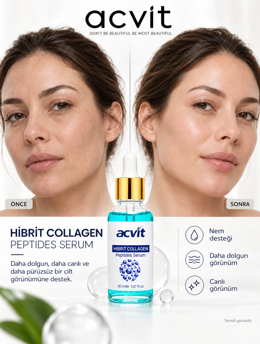 Hibrit Collagen Peptites Serum – 30 Ml - Görsel 4