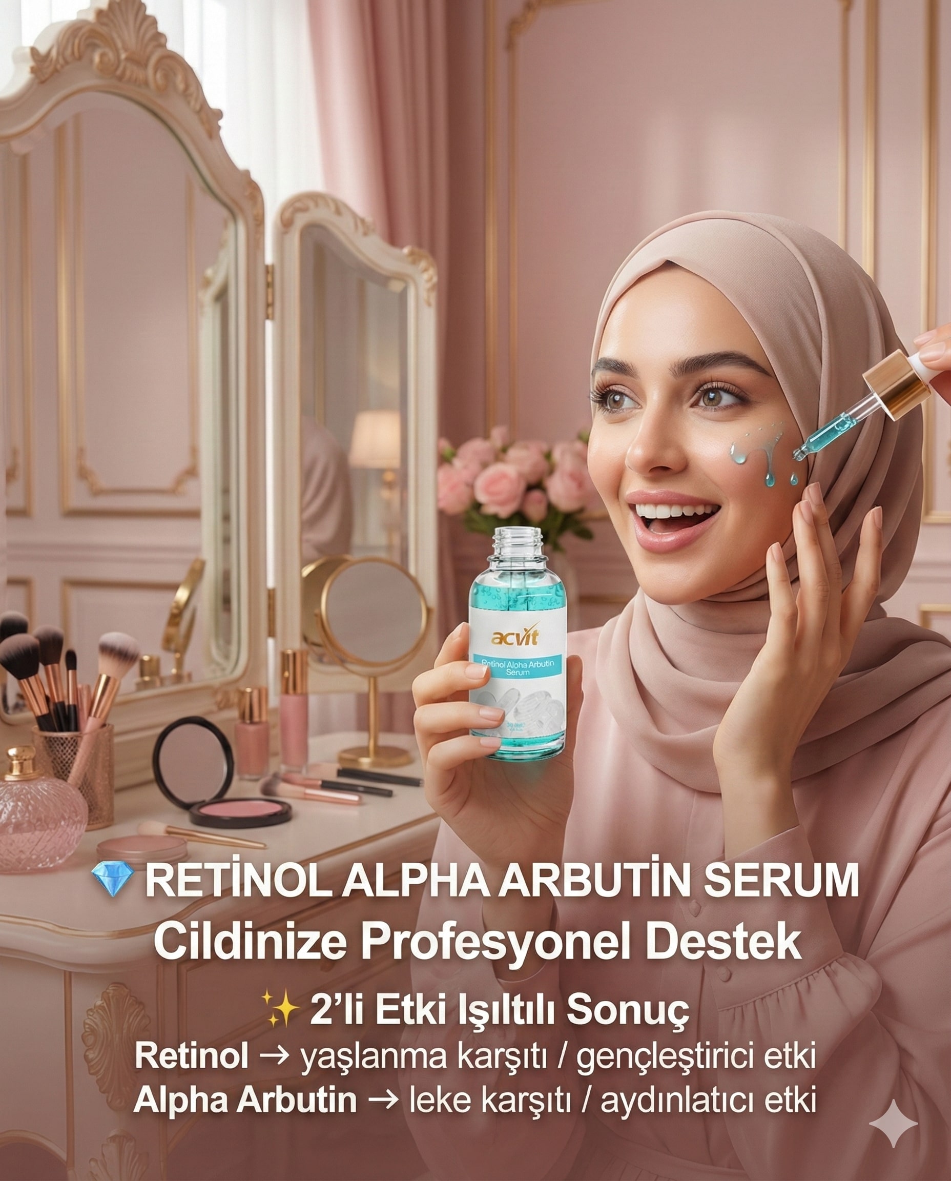 Retinol & Alpha Arbutin Serum – Cildinize Profesyonel Destek - 30 ML - Görsel 4