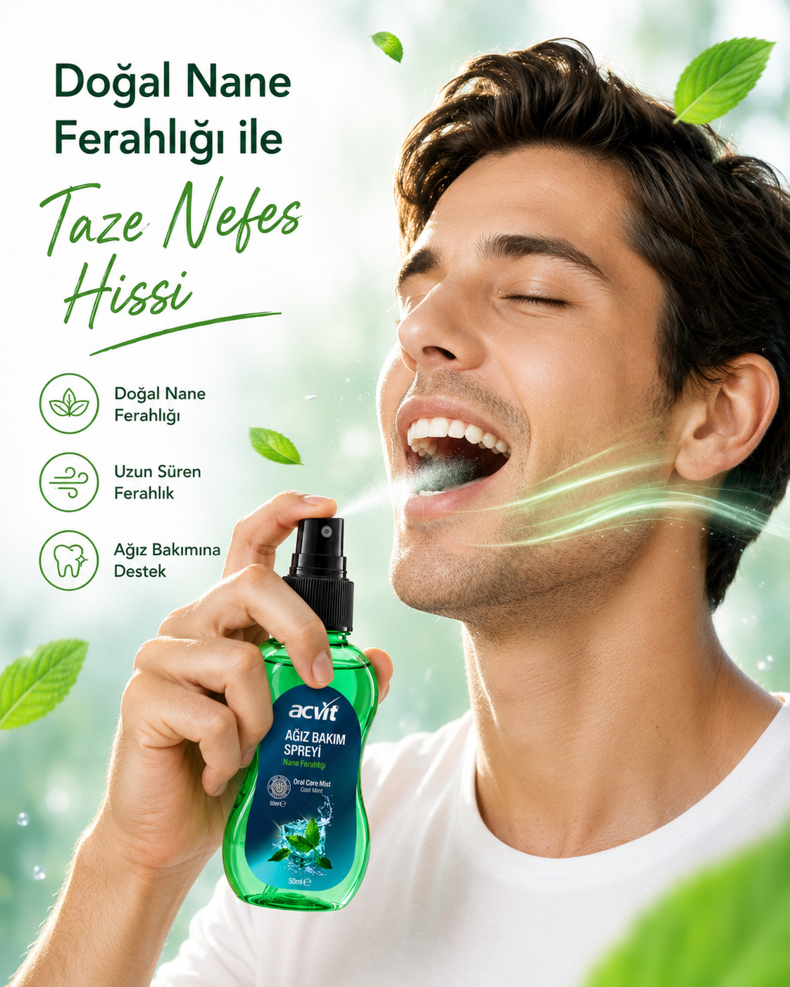 Ağız Bakım Spreyi - Uzun Süreli Nane Ferahlığı – 50 ML - Görsel 4