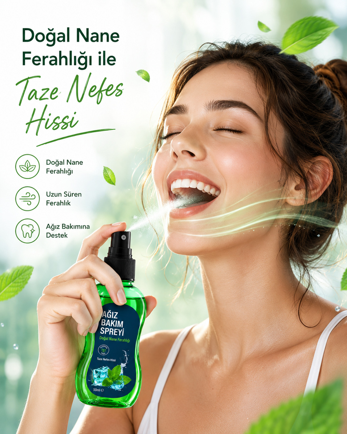 Ağız Bakım Spreyi - Uzun Süreli Nane Ferahlığı – 50 ML - Görsel 3