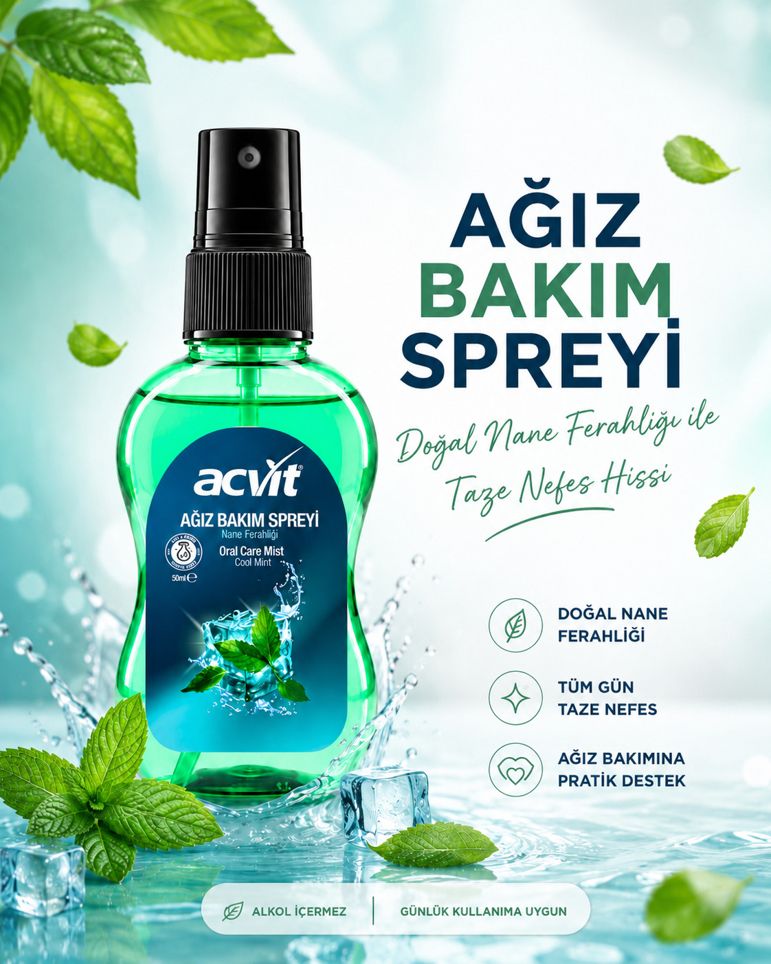Ağız Bakım Spreyi - Uzun Süreli Nane Ferahlığı – 50 ML - Görsel 2