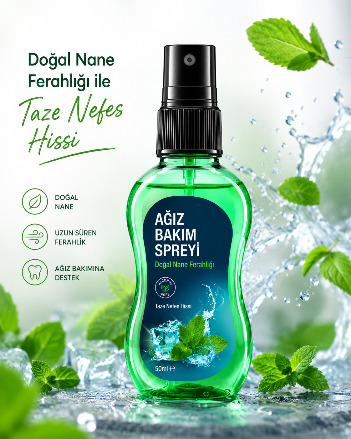Ağız Bakım Spreyi - Uzun Süreli Nane Ferahlığı – 50 ML - Görsel 5