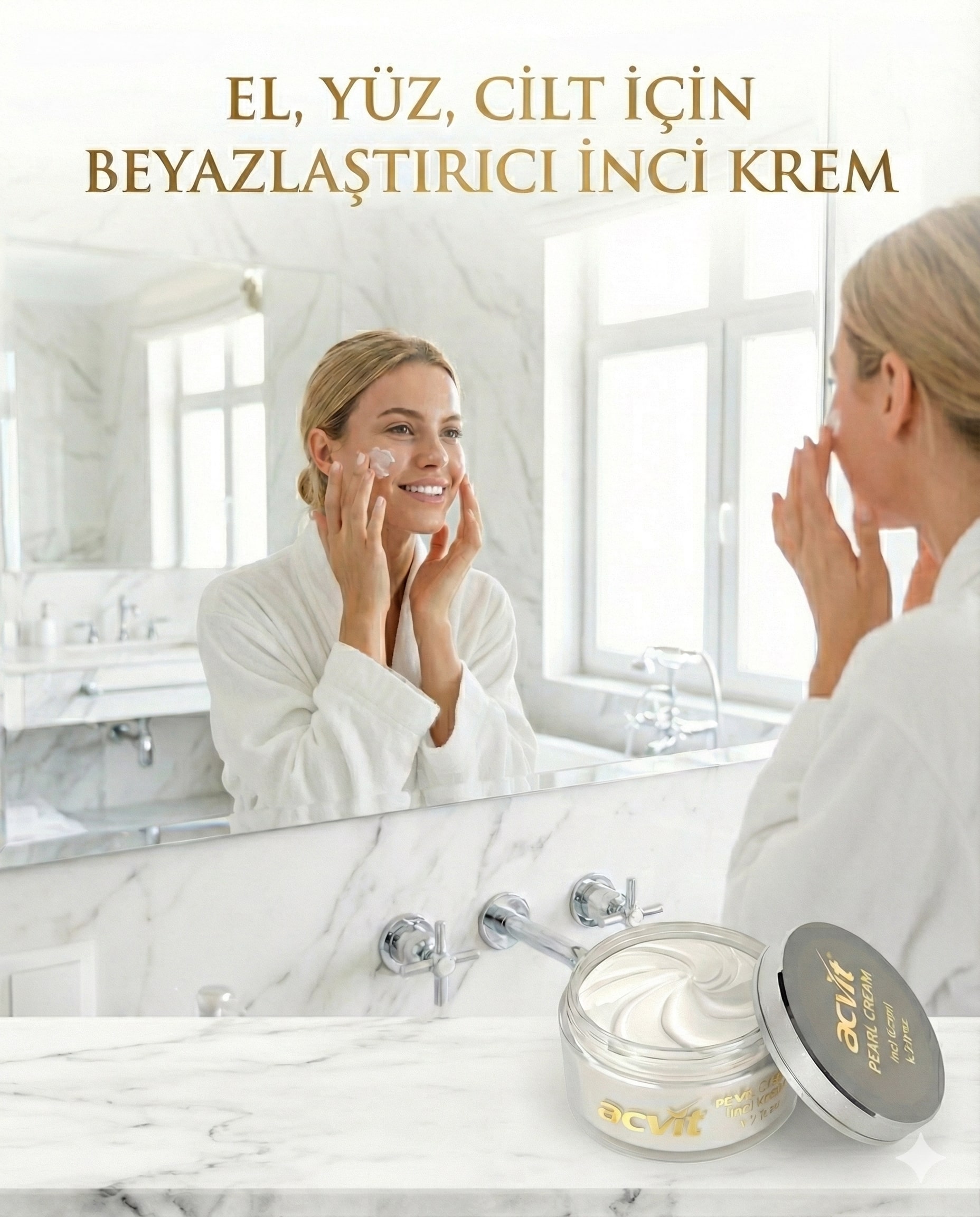 Beyazlaştırıcı, El, Yüz ve Cilt Tonu Açıcı İnci Krem - 50 ML. - Görsel 7