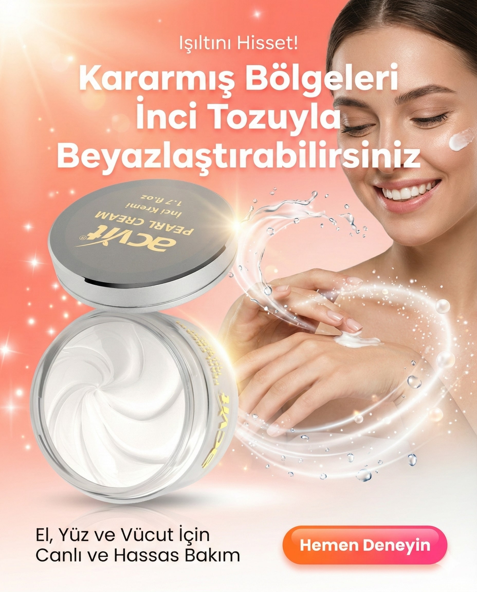 Beyazlaştırıcı, El, Yüz ve Cilt Tonu Açıcı İnci Krem - 50 ML. - Görsel 9