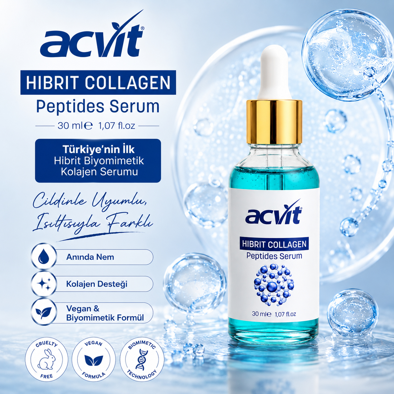 Hibrit Collagen Peptites Serum – 30 Ml - Görsel 6