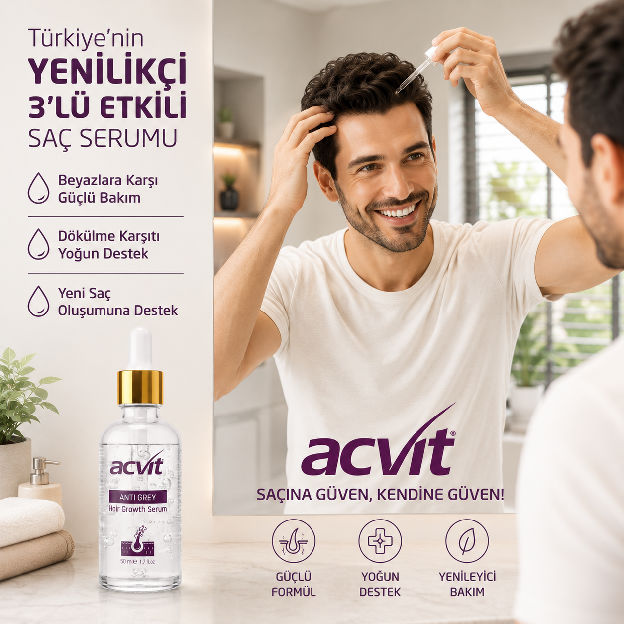 Anti Grey Hair Growth Serum – 50 ml - Görsel 7