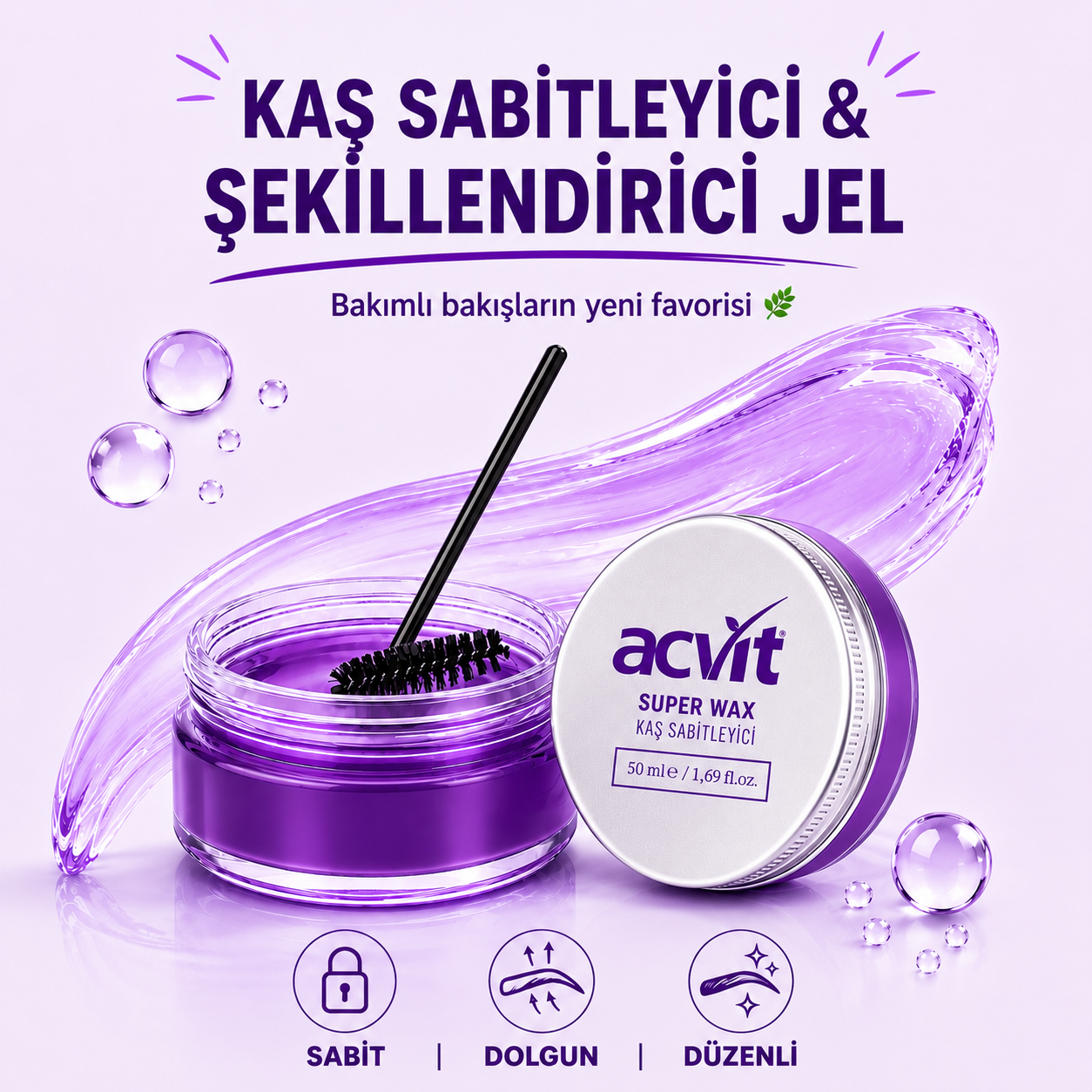 Kaş Sabitleyici, Dolgunlaştırıcı ve Şekillendirici Jel – 50 ML. - Görsel 2