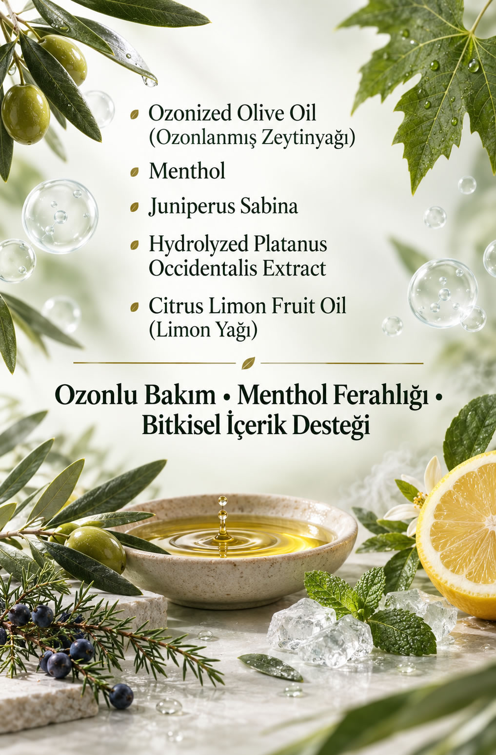 Ozonlu; Rahatlatıcı, Yatıştırıcı Cilt Bakım Kremi - 50 ML. - Görsel 3