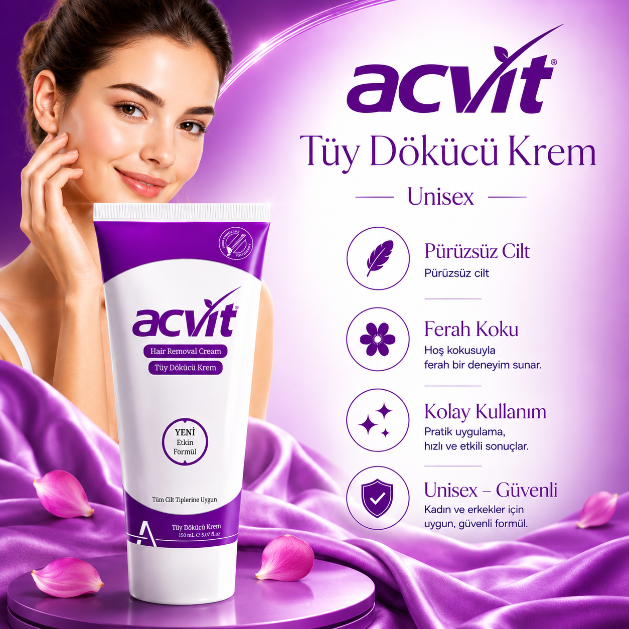 Tüy Dökücü Krem - Unisex /150 ML. - Görsel 4